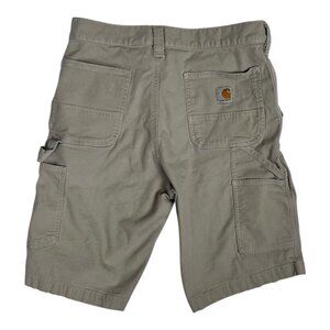 Carhartt Shorts Mens 30 Khaki Relaxed Fit Rugged Flex Carpenter Utility 103652